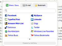 Add to Any Add to Any window