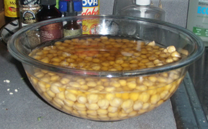 chickpeas soaking